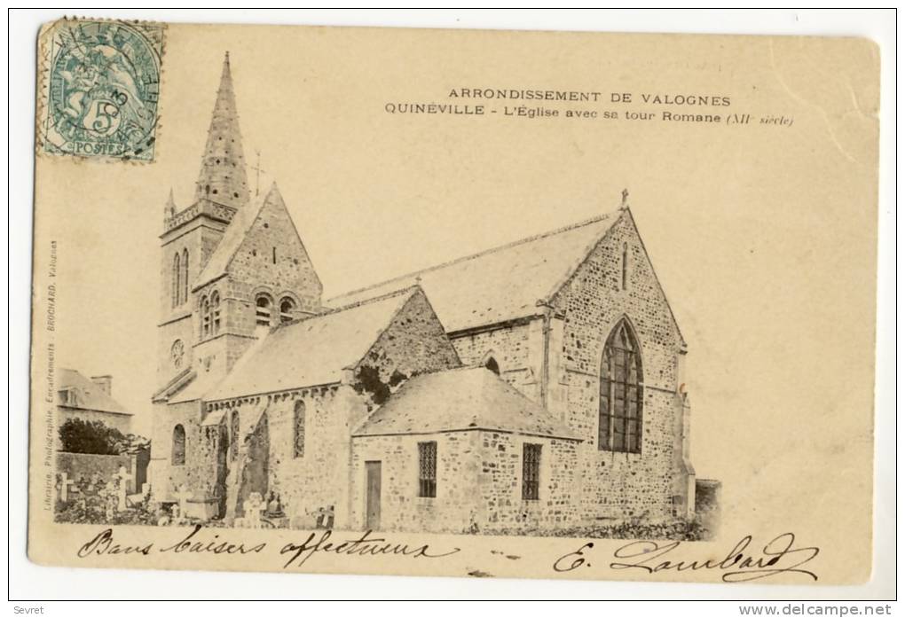 QUINEVILLE. - L'Eglise Avec Sa Tour Romane - Sonstige & Ohne Zuordnung