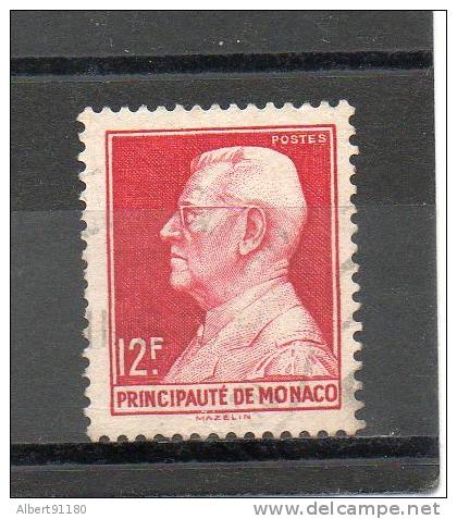 MONACO Prince Louis II  12,00f Rouge Carmin 1948-49 N°305 - Autres & Non Classés