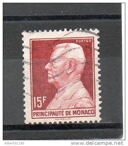 MONACO Prince Louis II  15,00f Brun Carminé 1948-49 N°305b - Autres & Non Classés