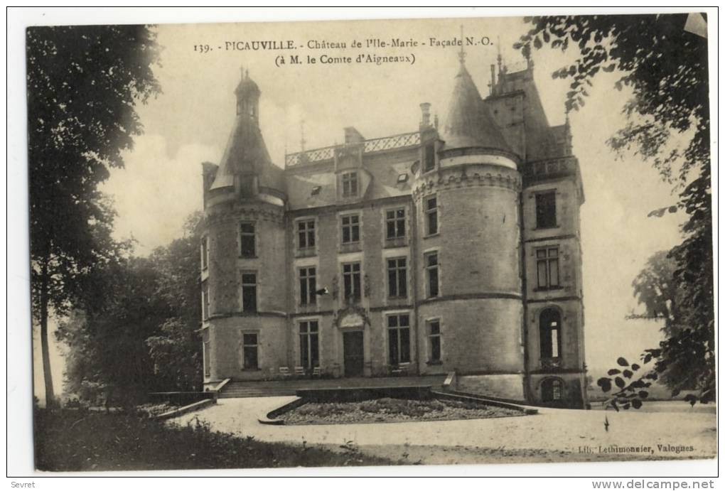PICAUVILLE. -  Château De L´Île-Marie - Façade Nord-Ouest - Other & Unclassified