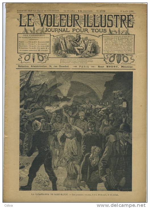 La Catastrophe Ferroviaire De Saint Mandé 1891 - Magazines - Before 1900