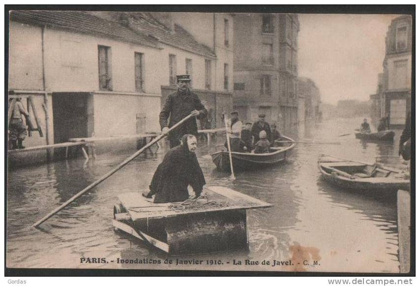 France - Paris Inonde 1910 - La Rue De Javel - Konvolute, Lots, Sammlungen