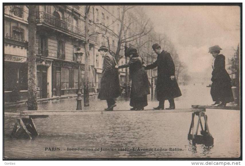 France - Paris Inonde 1910 - L'Avenue Ledru - Rollin - Lots, Séries, Collections