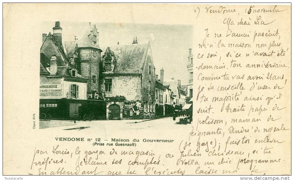 CPA 41 VENDOME MAISON DU GOUVERNEUR - Vendome