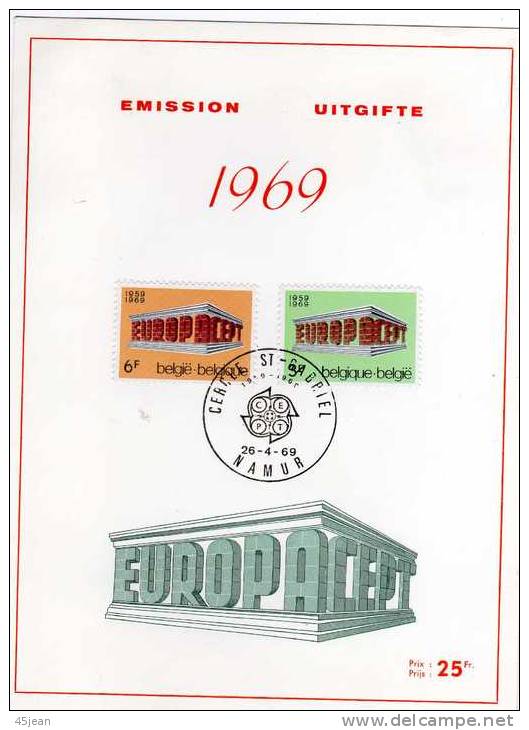Belgique:1978 Très Beau Document Europa Oblitération Namur - 1969