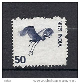446  (OBL)   Y  &amp;  T     (grue En Vol Oiseau)     "INDE" - Used Stamps