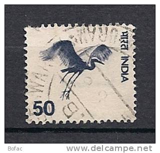 446  (OBL)   Y  &amp;  T     (grue En Vol Oiseau)     "INDE" - Used Stamps