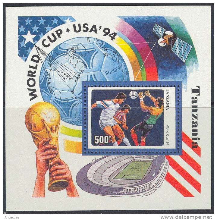 Tanzania Soccer Football FIFA USA-1994Block MNH - 1994 – Verenigde Staten