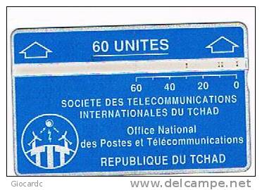 CIAD (CHAD)  - S.T.I.T. / O.N.P.T. (L & G ) - 1993 BLUE 60  CODE 305D  - USED °  -  RIF. 466 - Tchad