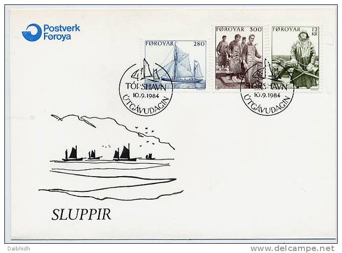 FAEROE ISLANDS 1984 Fishing Set On  FDC.  Michel 103-05 - Faeroër