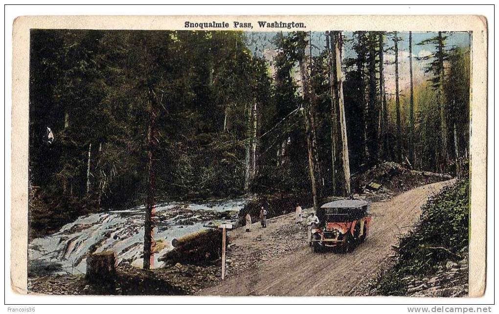 Snoquaimie Pass Washington - Old Car - Back Is Blank - Autres & Non Classés