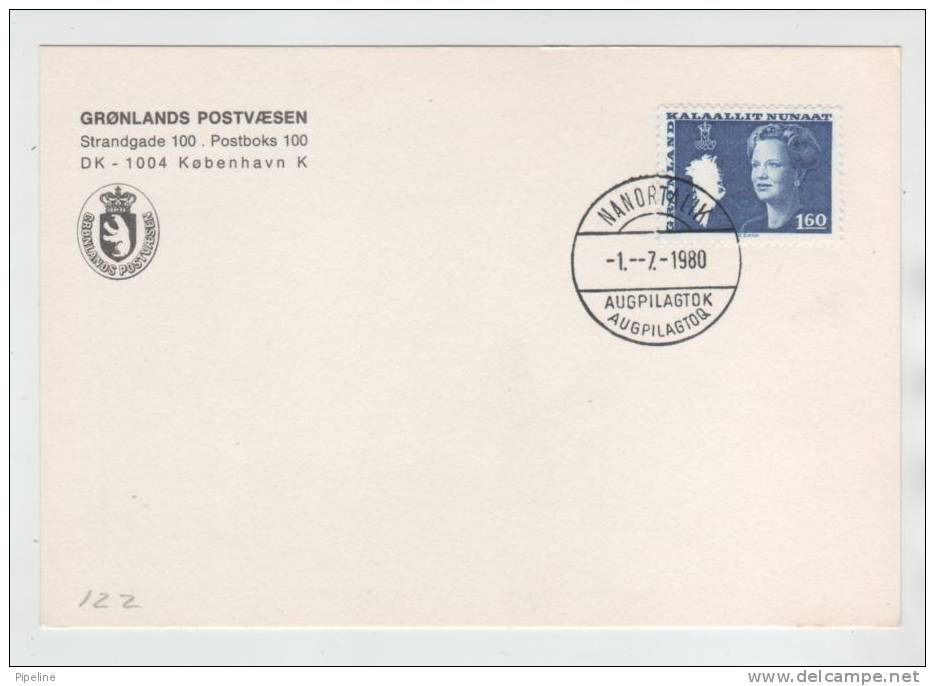 Greenland Card Christmas Nanortalik Augpilagtok 1-7-1980 - Other & Unclassified