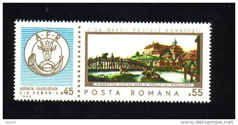 ROMANIA   1968  Bridge-ponts,1 MINT STAMP. - Unused Stamps