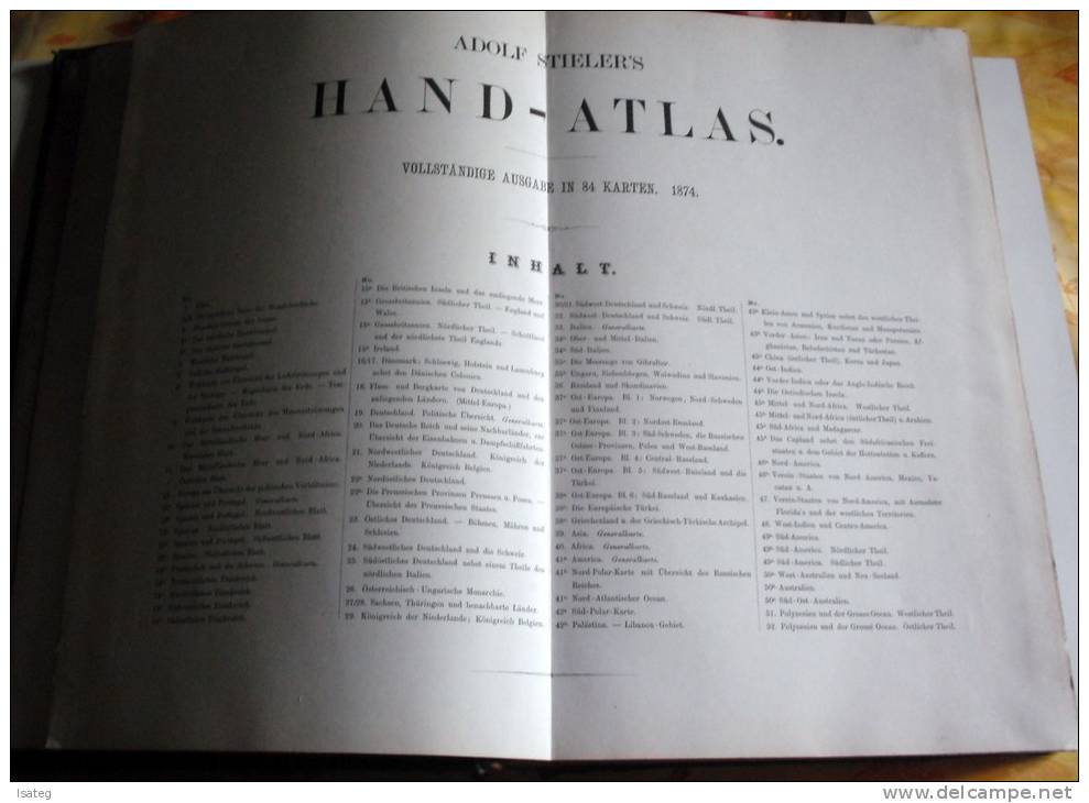 Hand-Atlas - Adolf Steilers - Alte Bücher