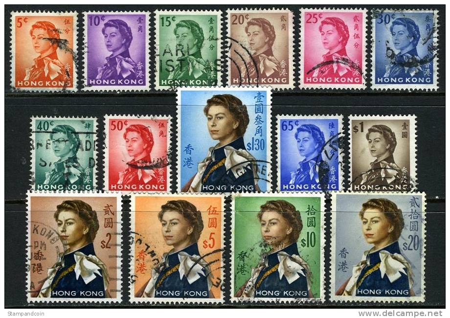 Hong Kong #203-17 Used QEII Set From 1962 - Oblitérés