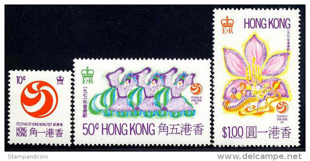 Hong Kong #265-67 Mint Never Hinged Festival Set From 1971 - Unused Stamps