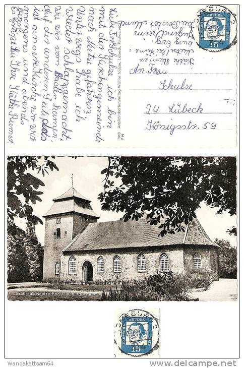 AK 7980F39 Gruß Aus Neetze Bez. Lüneburg - Kirche 18. 7. 64.-16 314 LÜNEBURG 2 G Nach Lübeck Mit 1 X 15 PF - Lüneburg