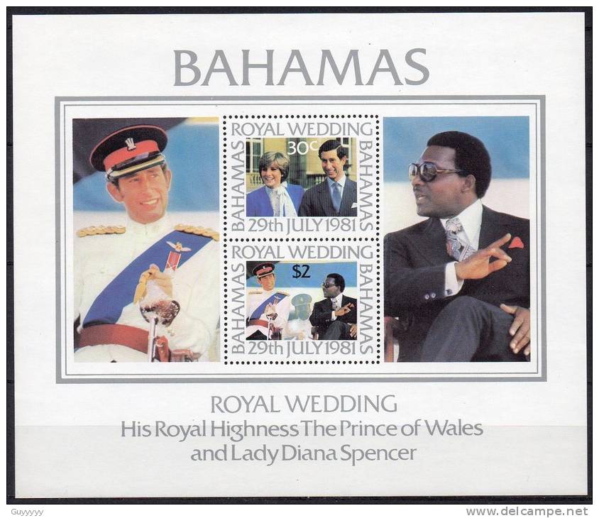 Bahamas - 1981 - Mariage Lady Diana & Charles - 1 Bloc Feuillet ** - Bahamas (1973-...)