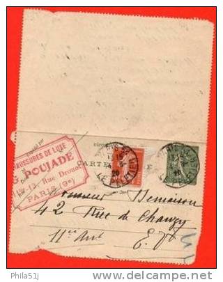 FRANCE  1904/44:_CARTE  LETTRE_N°130CL5_OBL  VOIR  SCAN - Cartoline-lettere