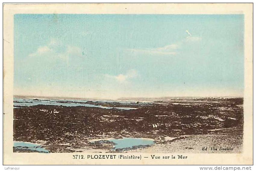 Finistere - Ref C215- Plozevet - Vue Sur La Mer    - Carte Bon Etat - - Plozevet