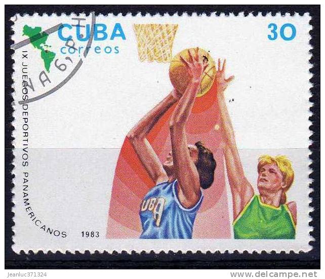 N° 2447 O  Y&T  1983 9e Jeux Panaméricain à Caracas (basket Ball) - Oblitérés