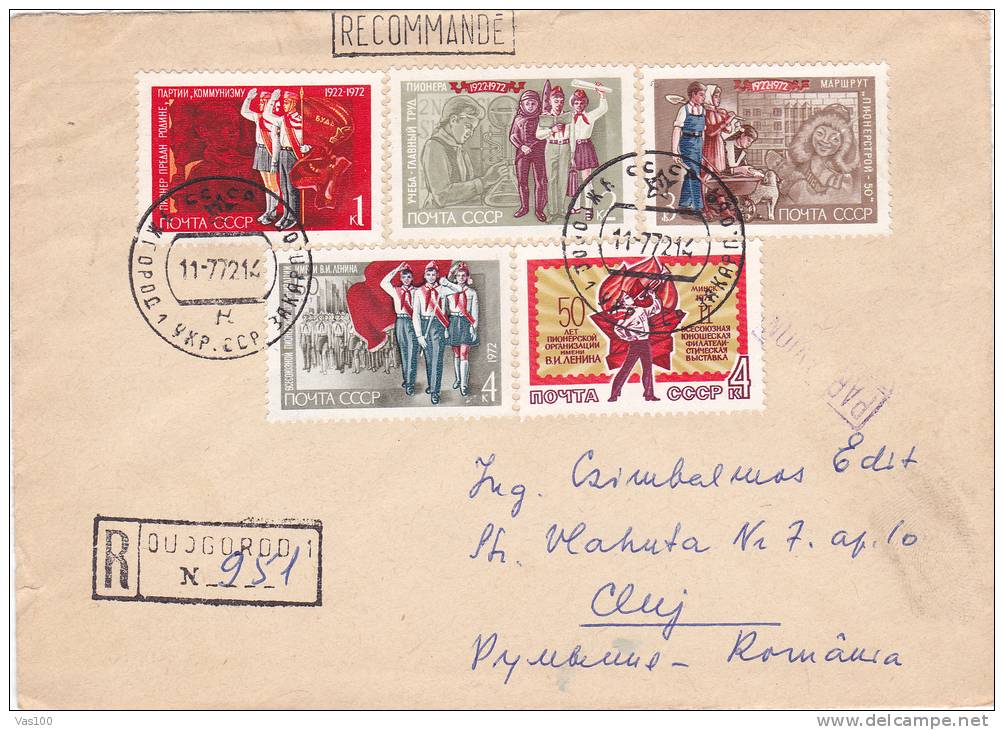 Registred Covers Send To Romania 1972 Nice Franking!! 5 Stamps Sent To  Romania. - Briefe U. Dokumente