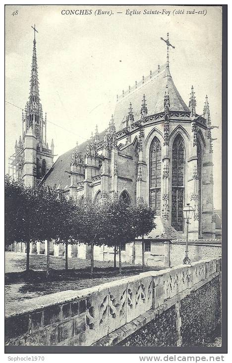 HAUTE NORMANDIE EURE - CONCHES - Eglise Sainte Foy -Côté Sud Est - Conches-en-Ouche