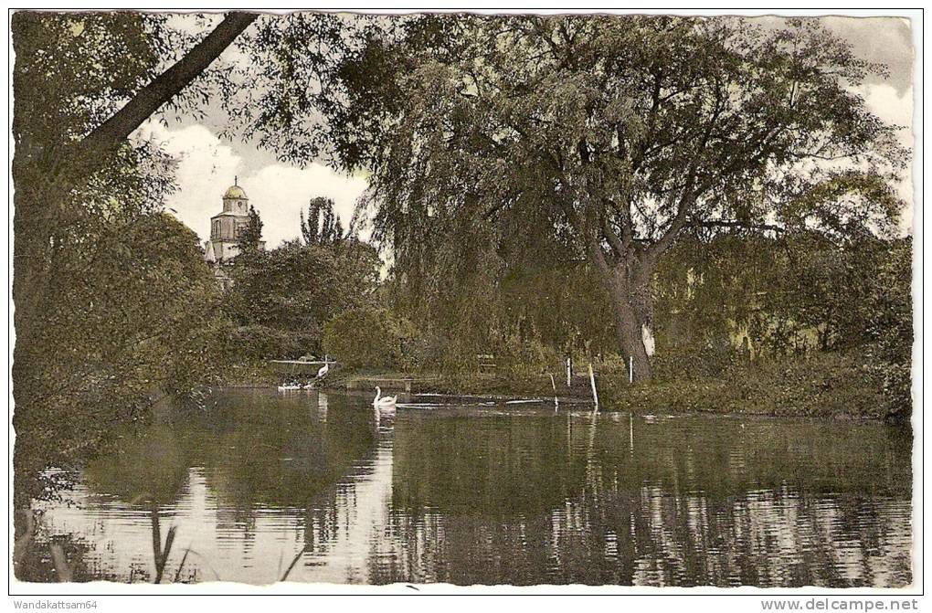 AK 202 Neumünster. Partie Am Teich -6. 4. 56.-21 (24b) NEUMÜNSTER O Nach Hamburg Mit 1 X 10 PF  DEUTSCHE BUNDESPOST "1. - Neumünster