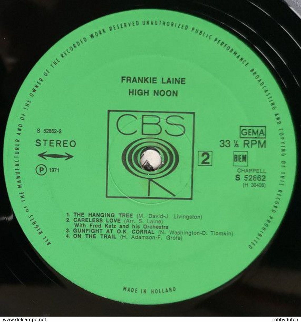 * LP *  FRANKIE LAINE - HIGH NOON (Holland 1971) - Country Et Folk