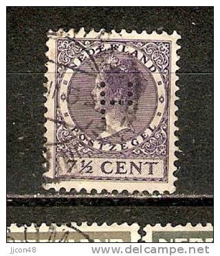 Nederland 1924-41  7.1/2c  (o)  Mi.180 (perfin H) - Oblitérés