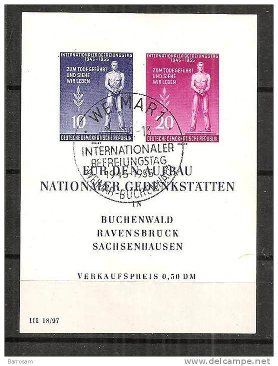 GermanDemocraticRepublic1 955:Michel  Block11used(Schiller Block) - Other & Unclassified