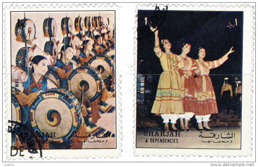 Sharjah 1970. ~  Michel 1312/15 Danses Folklore - Sharjah