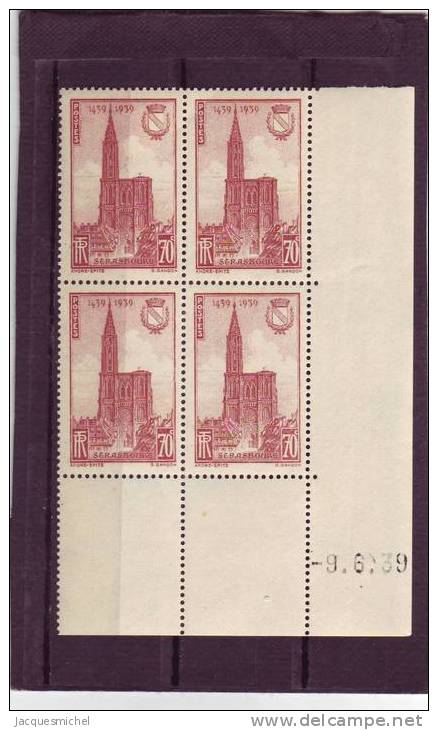 N° 443 - 70c Flèche De STRASBOURG - Tirage Du 7.6 Au16.6.39 - 09.06.1939 - - 1930-1939