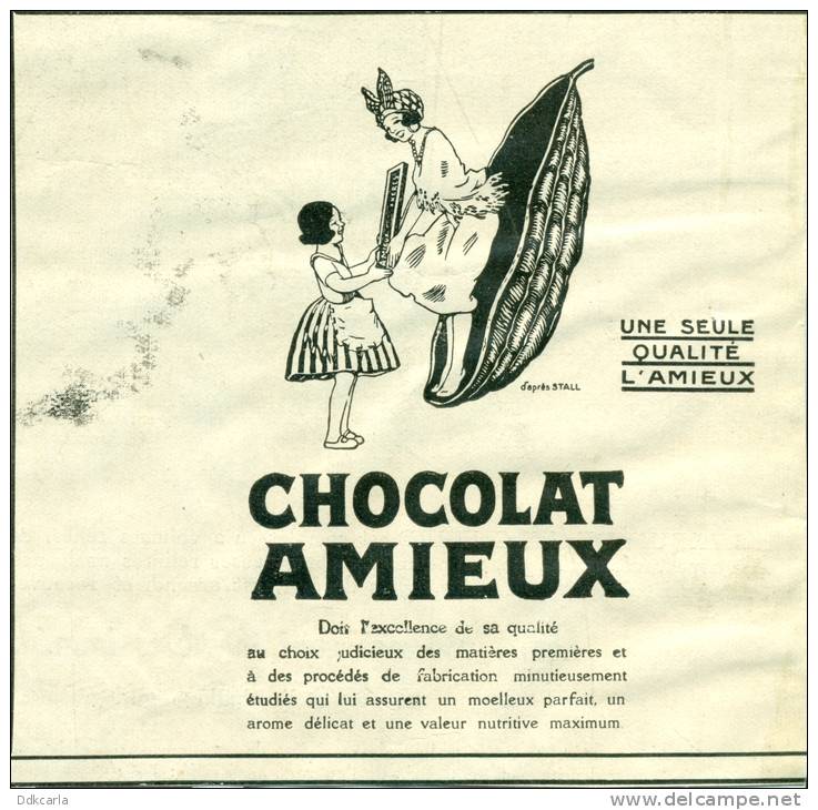 Reclame Uit Oud Magazine 1924 - Chocolat AMIEUX - Cioccolato