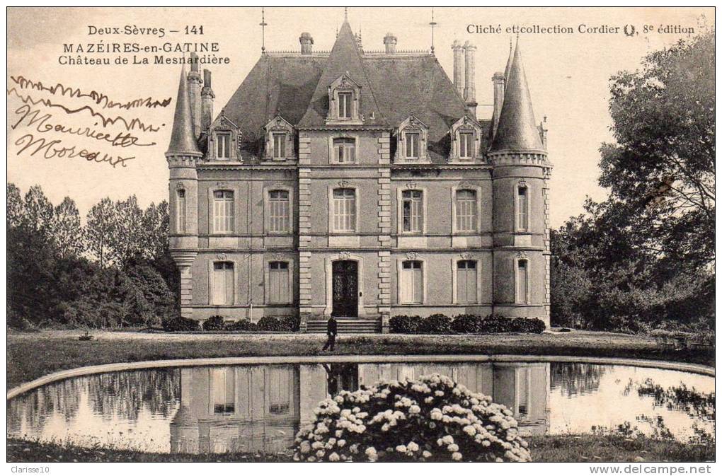 79 Mazéires-en-Gatine Chateau De La Mesnardière Animée - Mazieres En Gatine