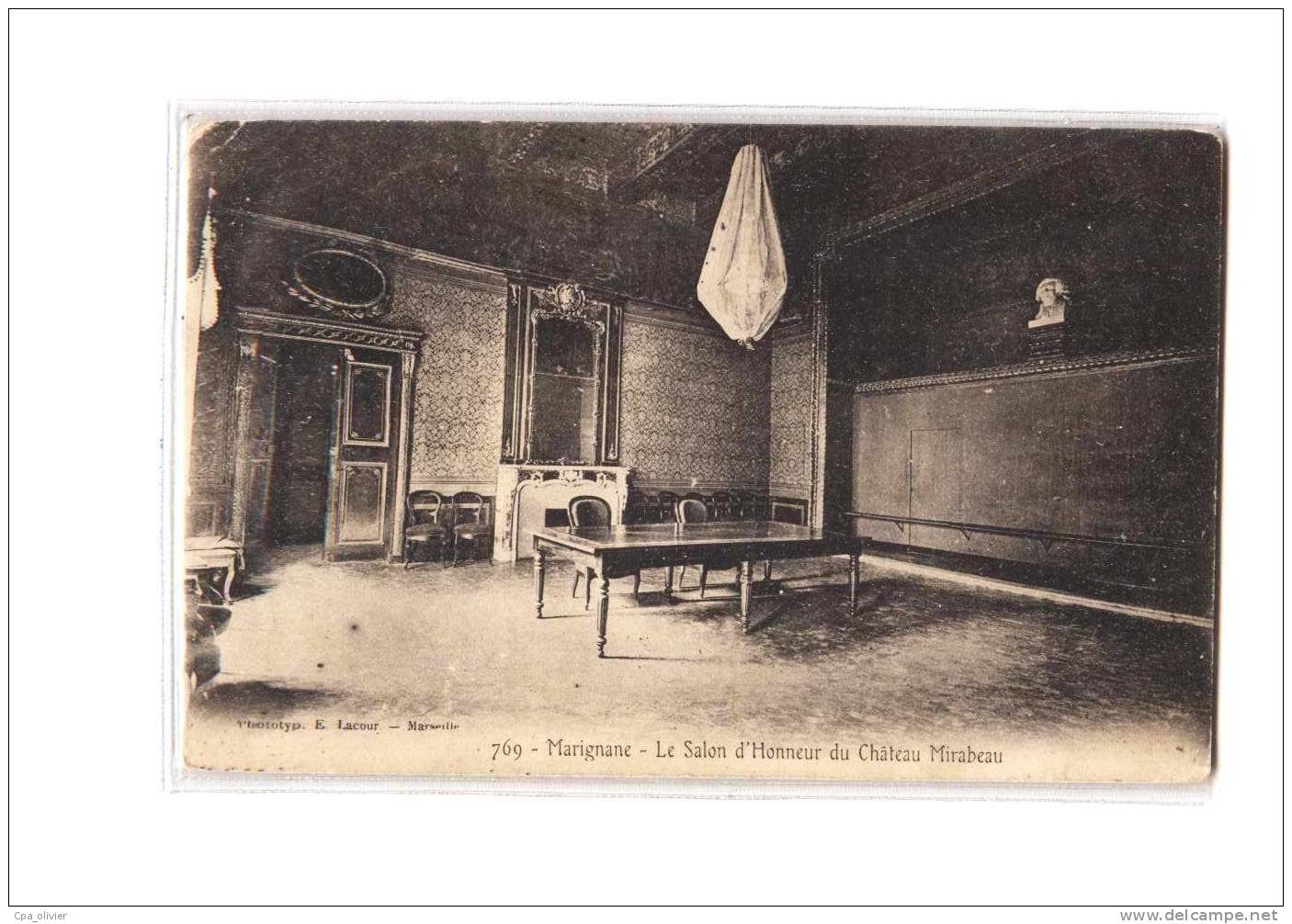 13 MARIGNANE Chateau Mirabeau, Salon D'Honneur, Ed Lacour 769 Bis, 1906 - Marignane