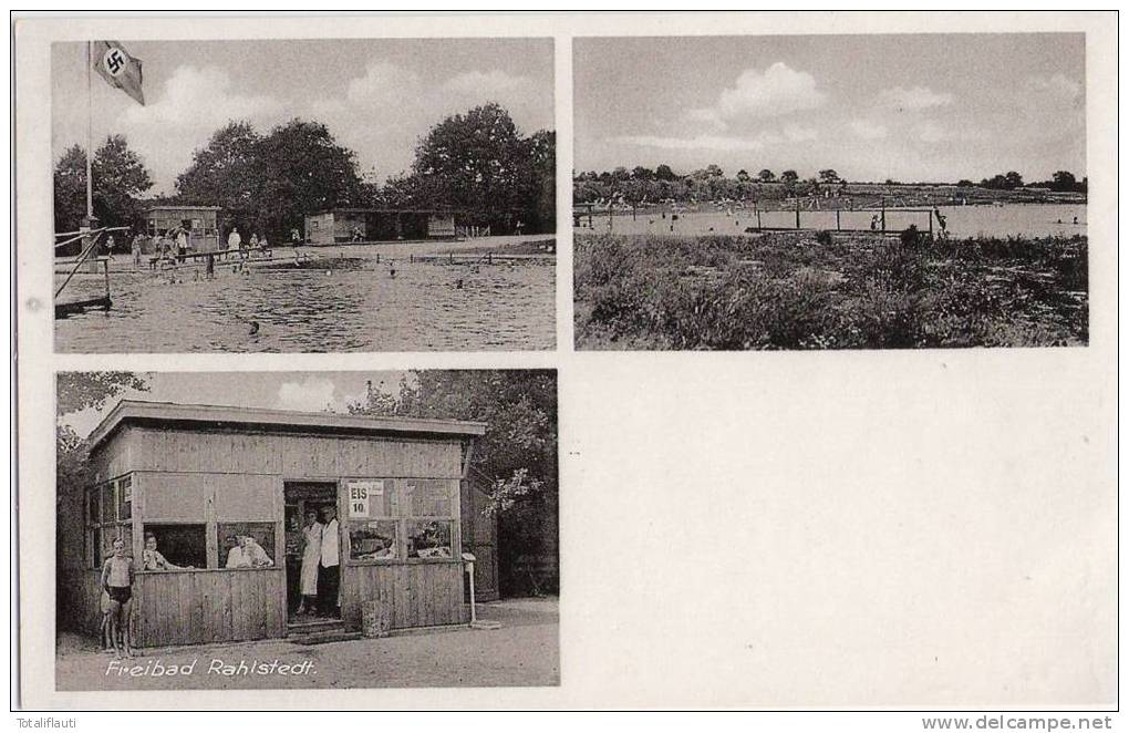 Lühesand Lühe Grünendeich Erfrischungshalle Bes. H. Blohm Im Fahnenschmuck 22.7.1940 Gelaufen - Stade