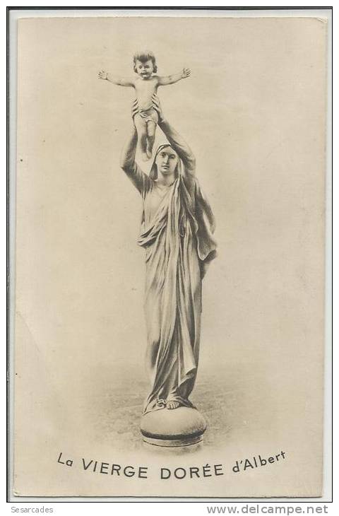 CARTE-PHOTO - LA VIERGE D'ALBERT - Albert