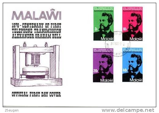 MALAWI 1976 CENTENARY OF THE TELEPHONE FDC - Malawi (1964-...)