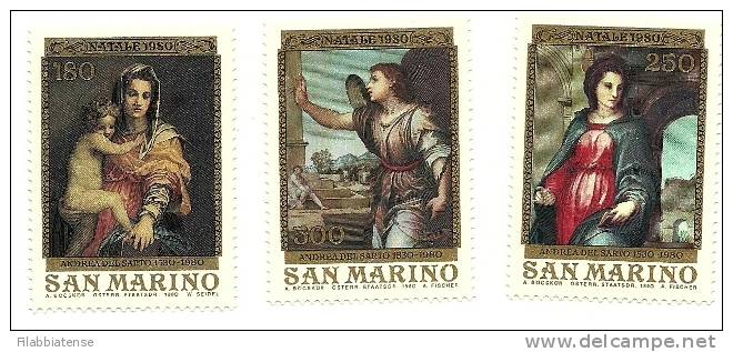 1980 - San Marino 1066/68 Madonna E Annunciazione    ++++++ - Quadri