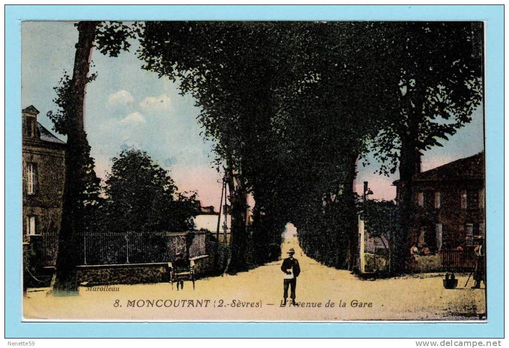 MONCOUTANT - L´ Avenue De La Gare En 1940 - Moncoutant