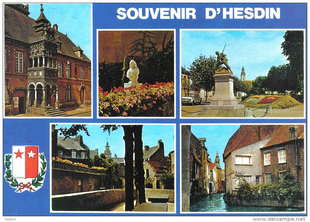 Carte Postale 62. Hesdin  Parchemin Trés Beau Plan - Hesdin