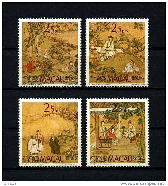 MACAO 1985  N° 509/512**  Neufs,  Ier Choix. Sup.  Cote: 28&euro; (Peintures, Paints. Tableaux. Arts) - Unused Stamps