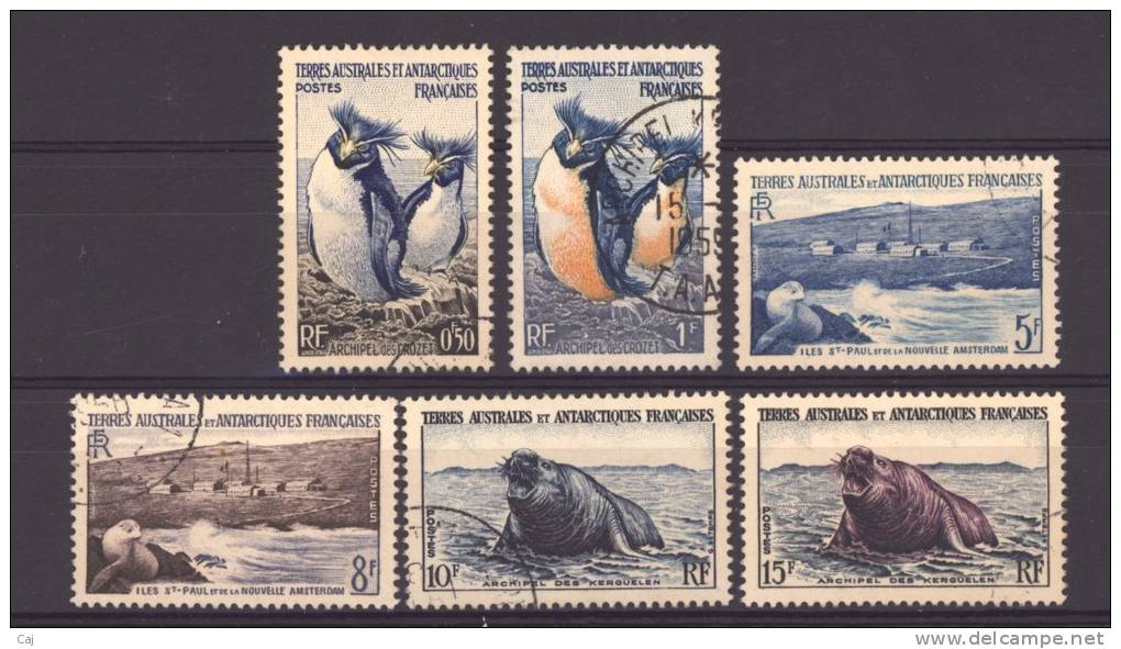 TAAF  -  1956  :  Yv  2-7  (o)          ,     N3 - Used Stamps