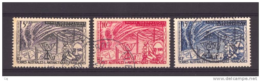 TAAF  -  1957  :  Yv  8-10  (o) - Used Stamps
