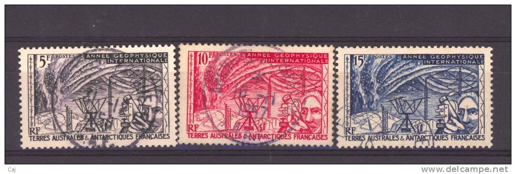 TAAF  -  1957  :  Yv  8-10  (o)             ,     N2 - Used Stamps