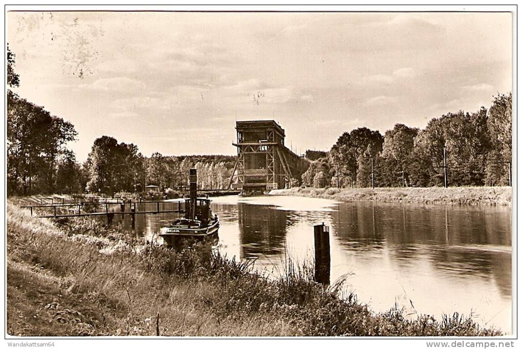 AK 5668 Niederfinow (Krs. Eberswalde)  Blick Zum Schiffshebewerk 11. 1. 63.-15 .... über ELBERSWALDE 2 Nach Karl-Marx-St - Eberswalde