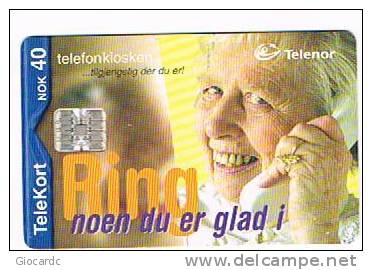 NORVEGIA (NORWAY) - TELENOR (CHIP) - 2000 RING BESTEMOR   - USED °  -  RIF. 3911 - Norwegen