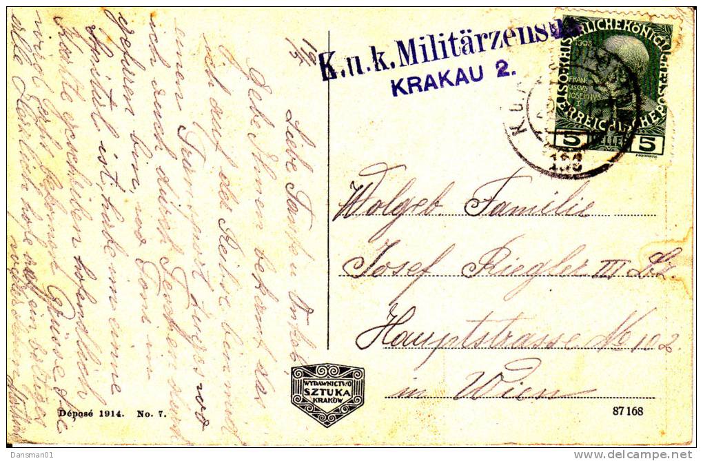 POLAND Postcard Military Censor Krakau 2 - ...-1860 Vorphilatelie