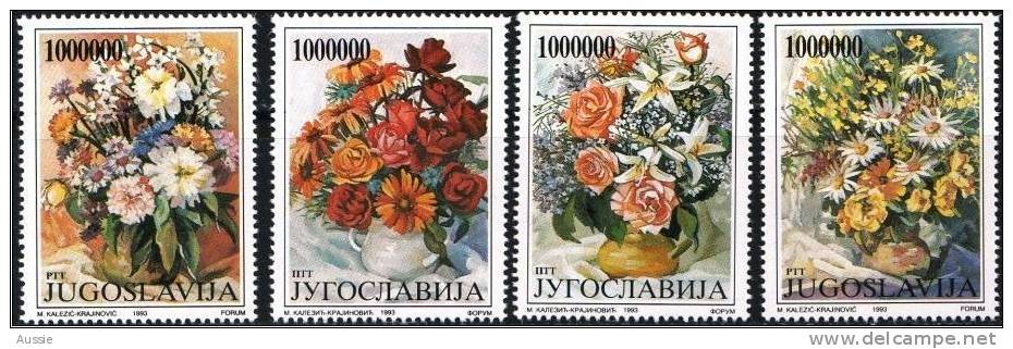 Yougoslavie Joegoslavie 1993 Yvertn° 2469-72 *** MNH Cote 7 Euro Flore Bloemen Flowers - Neufs
